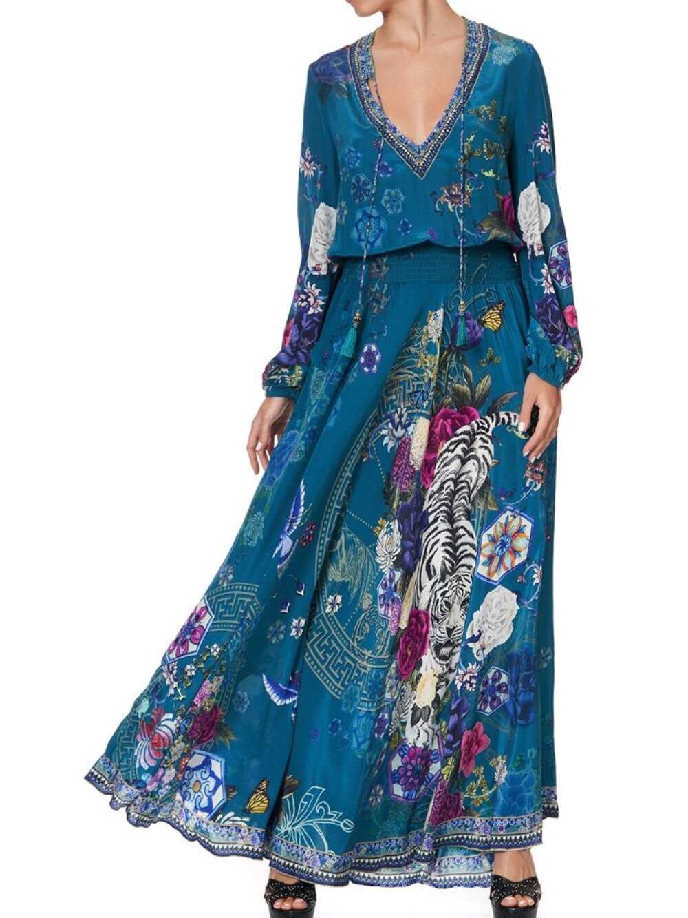 NWOT Camilla Lunar Gazing Maxi Dress sz XS $699